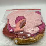 Size 0-12m: 6 Solid Color Bibs