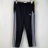 Size 5: Adidas Black White Track Pants