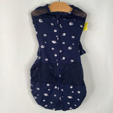 Size S: Happiest Baby Blue/White Planets Sleepsack