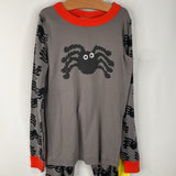 Size 8 (130): Hanna Andersson Grey Orange Spiders 2pc PJs