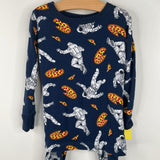 Size 4: Lands End Blue/Multi Space Pizza 2pc PJs