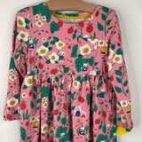 Size 6-7: Mini Boden Pink Strawberry Patch Long Sleeve Shirt
