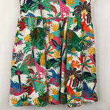 Size 7-8: Mini Boden White Colorful Animals Tank Dress