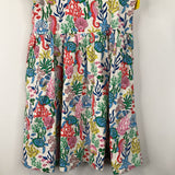 Size 7-8: Mini Boden White Colorful Sea Animals Tank Dress