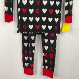 Size 3: Little Sleepies Black/Red/White 2pc Pjs