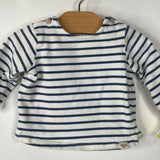 Size 3-6m: Zara White/Blue Stripe Sweater
