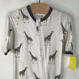 Size 3-6m: Kyte White Giraffe Long Sleeve Onesie