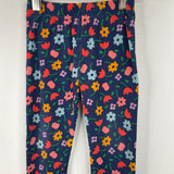 Size 4 (100): Hanna Andersson Navy Floral Leggings