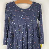 Size 4 (100): Hanna Andersson Navy Star Long Sleeve Dress