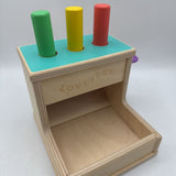 Lovevery Transparent Tube Tower Wooden Peg Drop