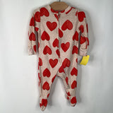 Size 3-6m: Old Navy Hearts 1pc PJs