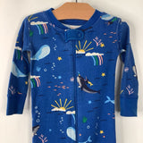 Size 6-12m (70): Hanna Andersson Blue Whales 1pc PJs