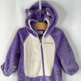 Size 3-6m: Columbia Lavender/White w/ Ears Fleece Bunting