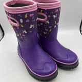 Size 13: Bogs Insulated Purple w/Unicorns Rain Boots like NEW