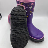 Size 13: Bogs Insulated Purple w/Unicorns Rain Boots like NEW