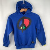 Size 8 : Blue Peace Hoodie Sweatshirt