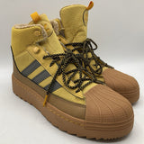 Size 6Y: Adidas Yellow/Brown Lace Up Sneakers NEW