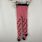 Size 3-4: Mini Boden Pink/Red Apples Knit Tights