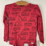Size 5: Gap Pink/Black Construction Vehicle 2pc PJs