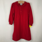 Size 6: Petite Plume Red Button Up Long Sleeve Dress