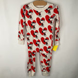 Size 5 (110): Hanna Andersson White/Red/Black Snoopy 2pc Pjs