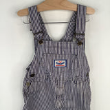 Size 4: Boomerang Blue/White Striped Overalls