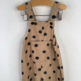 Size 12-18m: Zara Brown/Black Polka Dot Corduroy Overalls
