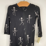 Szie 6-12m: Kyte Black Skeleton Halloween1pc PJs