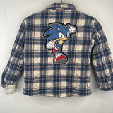 Size 7: Sonic The Hedgehog Plaid Snap Up Light Coat