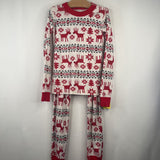 Size 8 (130): Hanna Andersson Reindeer 2pc PJs