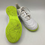 Size 2Y: Adidas Copa White Neon Green Lace-Up Indoor Soccer Cleats