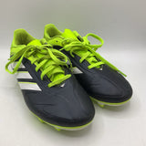 Size 7.5Y: Adidas Copa Black Neon Green Lace-Up Soccer Cleats