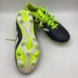 Size 7.5Y: Adidas Copa Black Neon Green Lace-Up Soccer Cleats