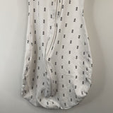 Size 3-6m: Swaddle Designs White Black Patterned Sleepsack