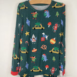 Size 8: Angel Dear Green Holiday Symbols 2pc PJs