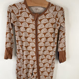 Size 3-6m: Little Sleepies Brown White 1pc Pjs