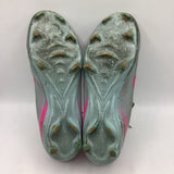 Size 6.5Y: Nike Grey Pink Lace-Up Soccer Cleats