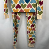 Size 12 (150): Hanna Andersson Colorful Hearts 2pc PJs