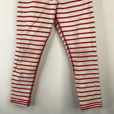 Size 5 (110): Hanna Andersson White Red Striped Pants