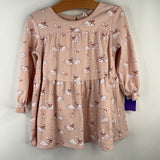Size 4-5: Quincy Mae Pink Swans Long Sleeve Dress W/Bloomers