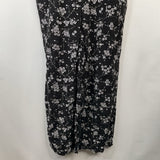 Size 8-10: Nordstrom Black White Floral Short Sleeve Romper