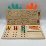 Wooden Felt Counting Finger Tiles