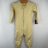 Size 18-24m (80): Hanna Andersson Yellow White Striped 1pc PJs