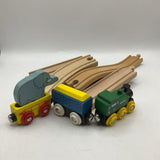 2 Gallon Bag Of Assorted Wooden Trains & Tracks