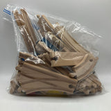2 Gallon Bag Of Assorted Wooden Trains & Tracks