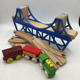 2 Gallon Bag Of Assorted Wooden Trains & Tracks