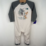 Size 12-18m: The North Face White Grey Waffle Textured Romper