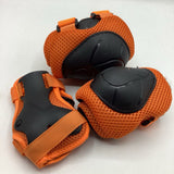 Orange Black 4pc Knee/Elbow Guards