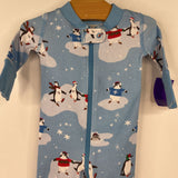 Size NB: Hanna Andersson Blue Penguins 1pc PJs