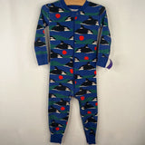 Size 3 (90): Hanna Andersson Blue Orcas 1pc PJs